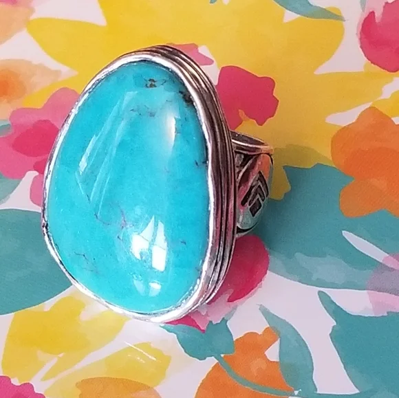 Silpada Sterling Silver & Turquoise Ring - Picture 8 of 11